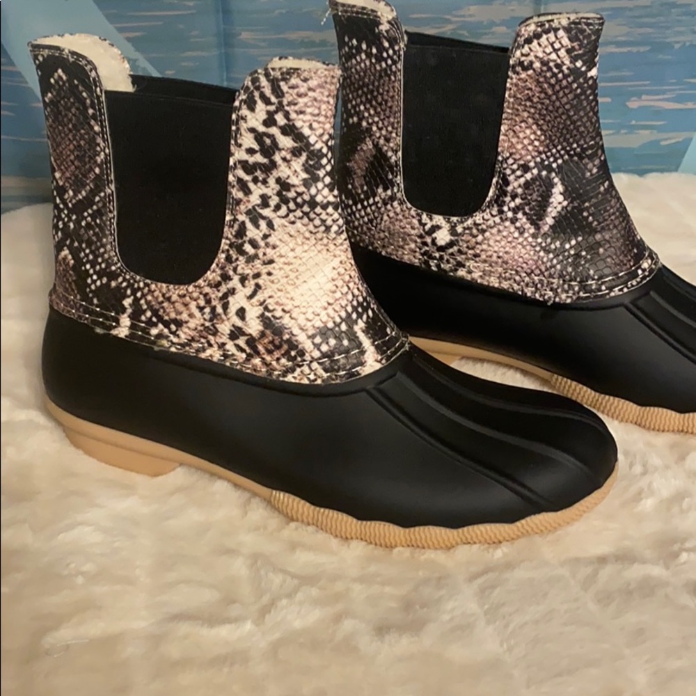 Snake skin print Rain/Snow boots